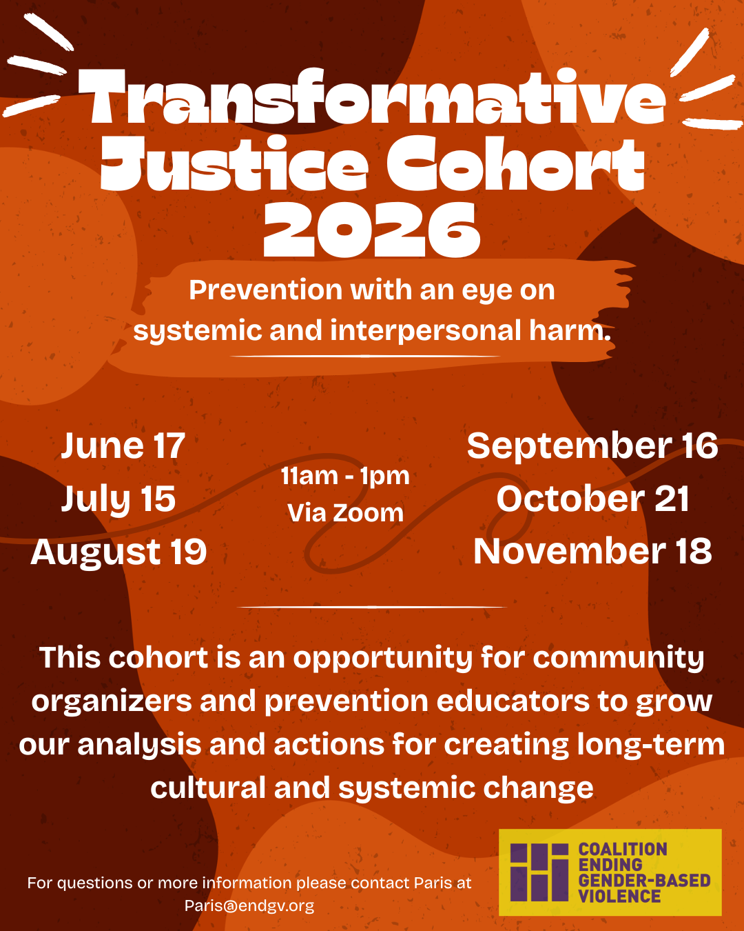 Transformative Justice Cohort 2026 Flyer - 3